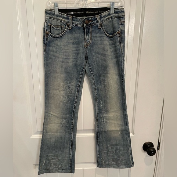 Rerock for Express size 2 shortened inseam 27 light wash boot leg - Picture 1 of 10
